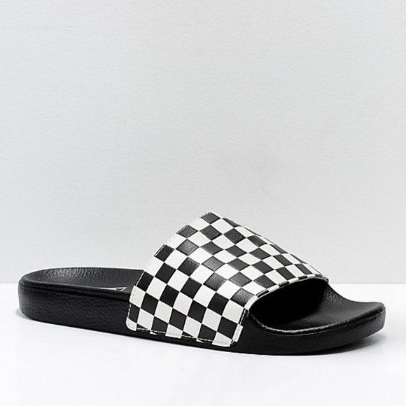 Vans Other - Vans Black & White Checkerboard Slide On Sandals